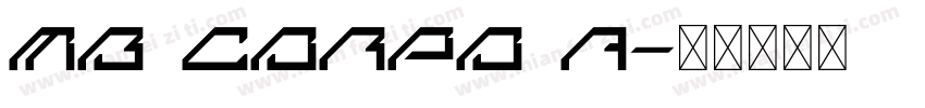 MB Corpo A字体转换